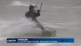 Session de glisse dans la tempête