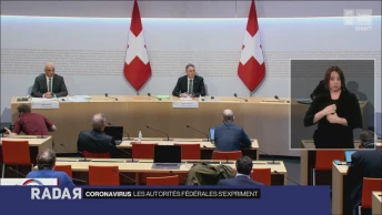 Conférence de presse d&#039;Ignazio Cassis et Alain Berset.