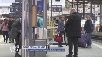 Gare de Lausanne, feu vert pour les travaux du sous-sol