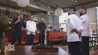 Assiette gastronomique : œuf, champignon et ail noir