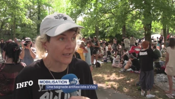 Une baignade antifasciste à Vidy