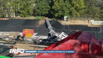 Une grue s'écroule à Beaumont