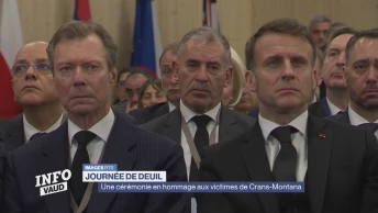 Cérémonie nationale en hommage aux victimes de Crans-Montana