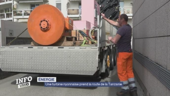 Une turbine nyonnaise prend la route de la Tanzanie