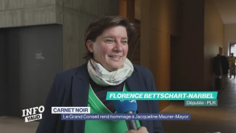 Le Grand Conseil rend hommage à Jacqueline Maurer-Mayor