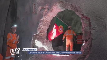 Le tunnel sous le Château de Ste-Croix désormais percé