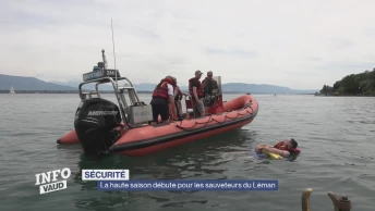 La haute saison débute pour les sauveteurs du Léman