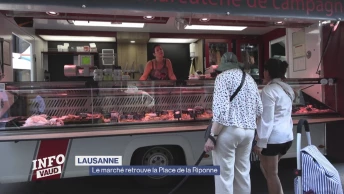 Le marché retrouve la Place de la Riponne