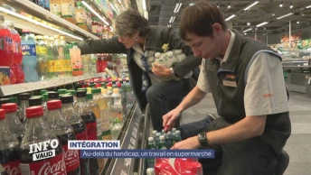 Au-delà du handicap, un travail en supermarché