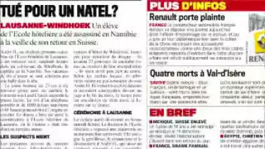 Les Nouvelles VD du 12.01.11