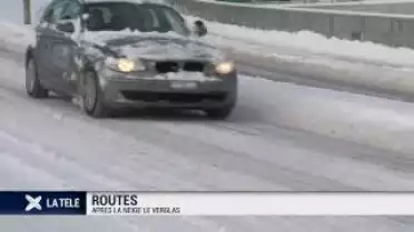 Routes enneigées et circulation difficile