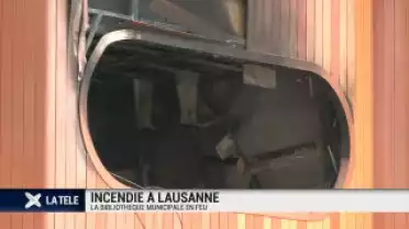 Incendie à la bibliothèque municipale lausannoise