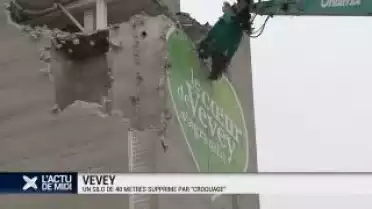 Démolition d'un silo à Vevey