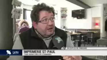 Imprimerie St-Paul: 7&#039;000 signatures en 3 semaines