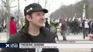Manifestation pour sauver l&#039;imprimerie St-Paul
