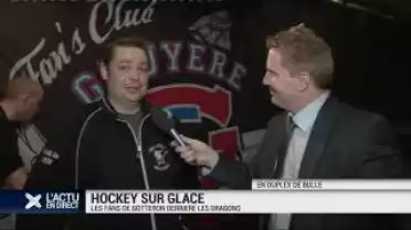 Hockey: les fans de Gottéron derrière les Dragons