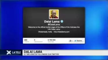 Dalaï Lama: 6,7 millions de followers sur Twitter