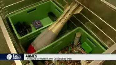 Vaud: Des armes et même des obus collectés!