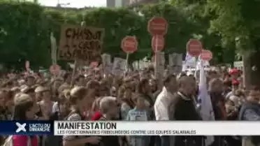 Les fonctionnaires FR contre les coupes salariales