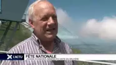 Johann Schneider-Ammann au sommet du Moléson