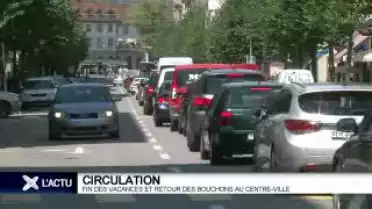Les bouchons de retour au centre de Fribourg