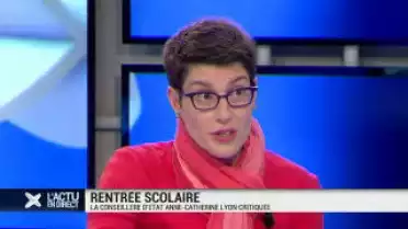 Rentrée scolaire: Anne-Catherine Lyon critiquée