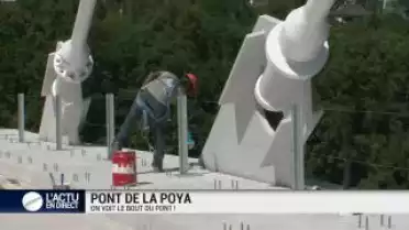 Le pont de la Poya à Fribourg : plus que quelques mètres !
