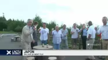 Les vignerons vaudois en excursion sur le Mont Fuji