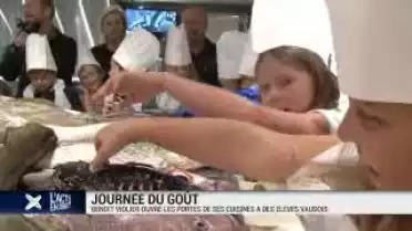 Benoît Violier invite des petits chefs dans sa cuisine