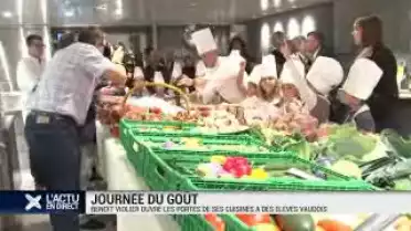 Benoît Violier invite des petits chefs dans sa cuisine