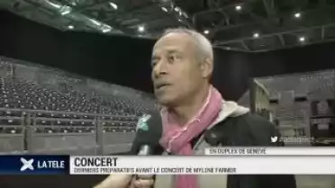 Derniers préparatifs avant le concert de Mylène Farmer