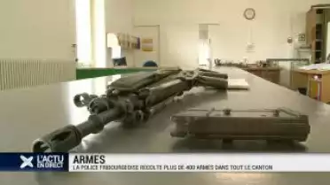 La police fribourgeoise a récolté plus de 400 armes