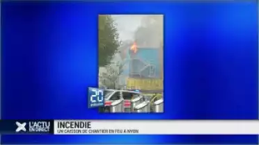 Incendie impressionant à Nyon