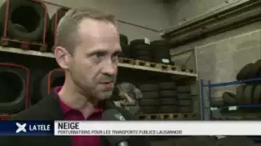 La neige perturbe les transports publics lausannois