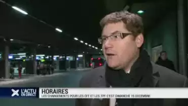 Les CFF et les TPF changent d'horaires dimanche 15 décembre