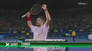 Tennis: Wawrinka en quart de finale à Melbourne