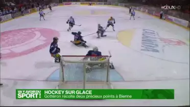 Gottéron remporte deux précieux points à Bienne