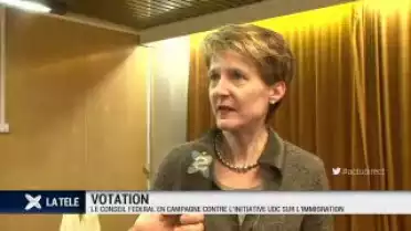 Simonetta Sommaruga à Morges contre l&#039;initiative UDC