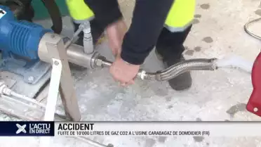 Fuite de gaz CO2 liquide à Domdidier