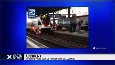 Un homme de 88 ans est tombé sous un train à Lausanne