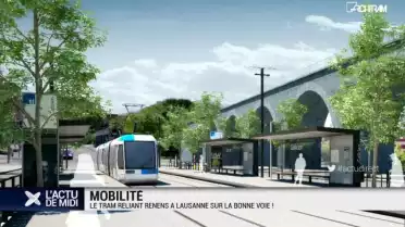 Le tram qui reliera Renens au Flon à Lausanne en bonne voie!