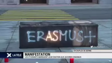 Les étudiants marquent leur soutien aux accords Erasmus