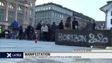 Les étudiants manifestent leur soutien aux accords Erasmus