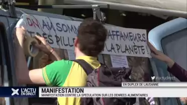 Manifestation anti-spéculation sur les matières premières