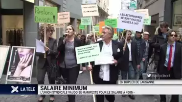 L&#039;Union syndicale vaudoise manifeste pour le salaire minimum