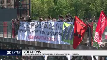 Une flash-mob pour dire &quot;Non aux Gripen&quot;
