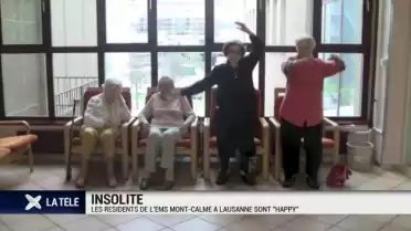 Les résidents de l&#039;EMS Mont-Calme à Lausanne sont &quot;Happy&quot;