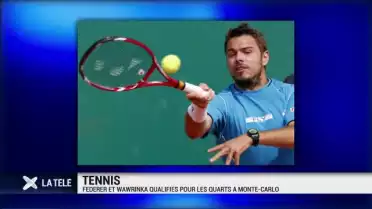 Federer et Wawrinka qualifiés pour les quarts à Monte-Carlo