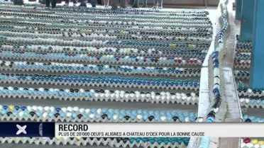 21&#039;723 oeufs alignés à Chateau d&#039;Oex pour la bonne cause