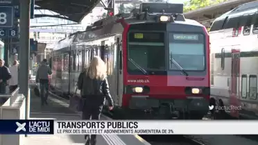 Le prix des billets des transports publics grimpera de 3%